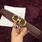 Replica Dark Brown Gold Ferragamo belt ASS02228