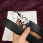 Replica Ferragamo Silver black belt ASS02234