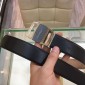 Replica Ferragamo leather black Silver belt ASS02236