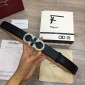 Replica Ferragamo Silver Black belt ASS02249