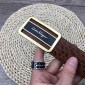 Replica Dark Brown Golden Ferragamo belt ASS02252