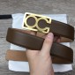 Replica Ferragamo Silver leather buckle belt ASS02255