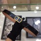 Replica Black Ferragamo silver buckle belt ASS02264