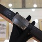 Replica Black leather Ferragamo Silver Belt ASS02265