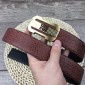 Replica Brown leather 4G Gold Givenchy belt ASS02282