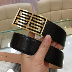 Black leather 4G Gold belt ASS02283