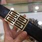 Replica Black leather 4G Gold belt ASS02283