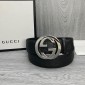 Replica Interlocked 2G Gucci Silver Buckle belt ASS02294