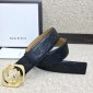 Replica Black Gucci Gold Buckle belt ASS02298