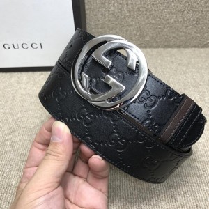 Interlocking Gucci Silver belt ASS02318