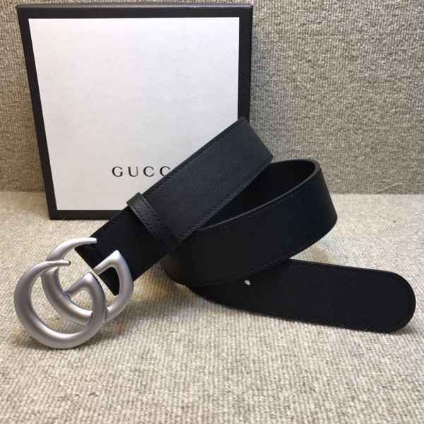 Gucci Double G Black leather belt ASS02359