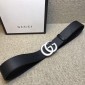 Replica Gucci Double G Black leather belt ASS02359