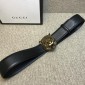 Replica Gucci Lion Gold Buckle Black leather belt ASS02360