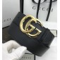 Replica Gucci Double G Black leather buckle belt ASS02367