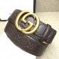 Replica Gucci Interlocking G Brown leather Gold belt ASS02369