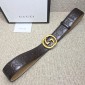 Replica Gucci Interlocking G Brown leather Gold belt ASS02369