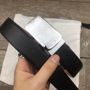 Gucci Logo Silver Buckle Belt ASS02379