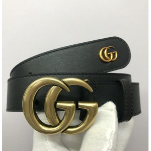 GG Gucci Black leather belt ASS02387