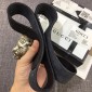 Replica Gucci Lion Head Black leather belt ASS02416