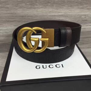 GG Gucci Black leather buckle belt ASS02427