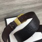 Replica GG Gucci Black leather buckle belt ASS02427