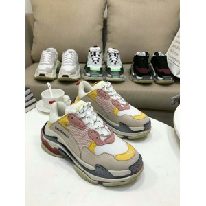 High Quality Balenciaga New Stripped Back Triple S Yellow/Pink Triple004