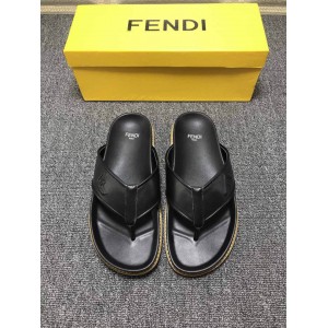 High Quality Fendi slide sandal in a jacquard fabric with all-over FF pattern GO_FD006