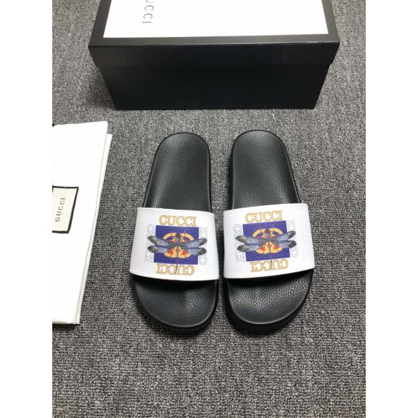 High Quality Gucci slide sandal with white rubber and GG design GO_GC039