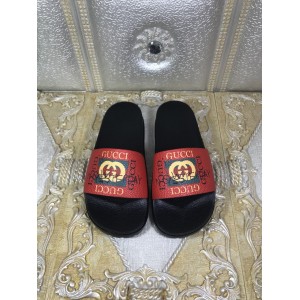 High Quality Gucci slide sandal with red rubber and GG Design GO_GC048