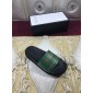 Replica High Quality Gucci Green and Black Rubber slide sandal GO_GC001