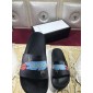 Replica High Quality Gucci Black slide sandal With Blue Gucci Feather(black) GO_GC013