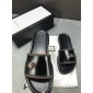 Replica High Quality Gucci Black Leather slide sandal With GG GO_GC022