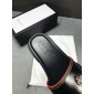 Replica High Quality Gucci Black Leather slide sandal With GG GO_GC022