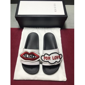 High Quality Gucci Blind for Love slide sandal with White rubber  GO_GC029