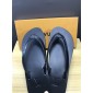 Replica High Quality Louis Vuitton black molitor rubber thong slide sandal GO_LV004