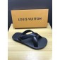 Replica High Quality Louis Vuitton black molitor rubber thong slide sandal GO_LV007