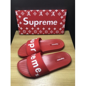 High Quality Louis Vuitton x Supreme red slide sandal GO_LV014