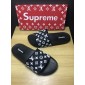 Replica High Quality Louis Vuitton x Supreme black slide sandal GO_LV020