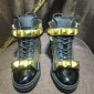 Replica Giuseppe Zanotti Black and gold bi-metal spikes and black sole high-top Perfect sneakers MS03037