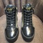 Replica Giuseppe Zanotti Black embossed bi-metal zip and black sole high-top Perfect sneakers MS03044