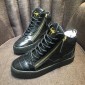 Replica Giuseppe Zanotti Black embossed bi-metal zip and black sole high-top Perfect sneakers MS03044