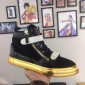 Replica Giuseppe Zanotti Black and diamond bimetal plaque with gold sole high-top Perfect sneakers MS03050