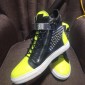 Replica Giuseppe Zanotti Black and green tongue high-top Perfect sneakers with white sole MS03061