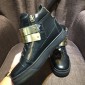 Replica Giuseppe Zanotti Black and gold bi-metal plaque with black sole high-top Perfect sneakers MS03063