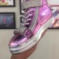 Replica Giuseppe Zanotti Pink and masonry bi-metal plaque with silver sole high-top Perfect sneakers MS03068