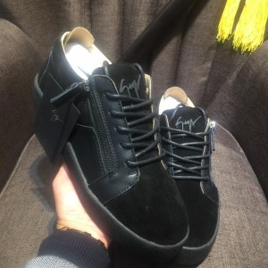 Giuseppe Zanotti Black velvet and black sole Low-top Perfect sneakers MS03078