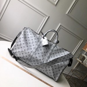 Louis Vuitton Luxury keepall bandouliere monogram 50 metallic silver LV04BM098