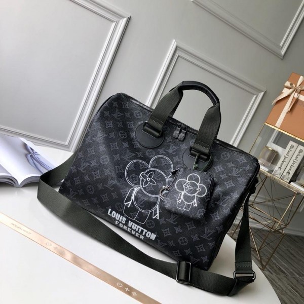 Loius Vuitton Luxury Keepall 50 Forever monogram Vivienne duffel bag LV04BM164