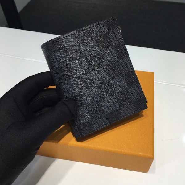 Louis Vuitton Luxury N64008 DAMIER GRAPHITE WALLET LV04WM006