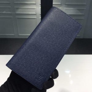 Louis Vuitton Luxury M32572 Brazza WALLET navy blue LV04WM022